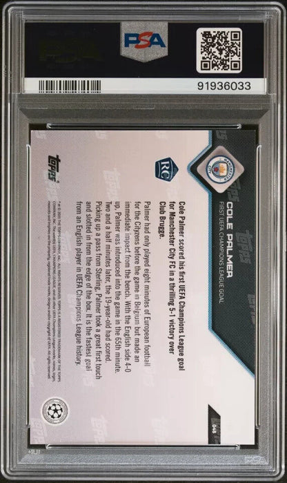 2021 TOPPS NOW UEFA CHAMPIONS LEAGUE 48 COLE PALMER PSA 8