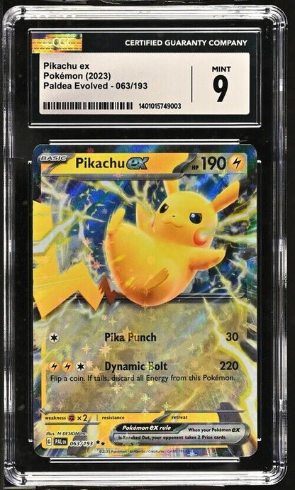 Pokemon Pikachu ex 063/193 Paldea Evolved - PAL EN English Gem Mint 10 (2023)