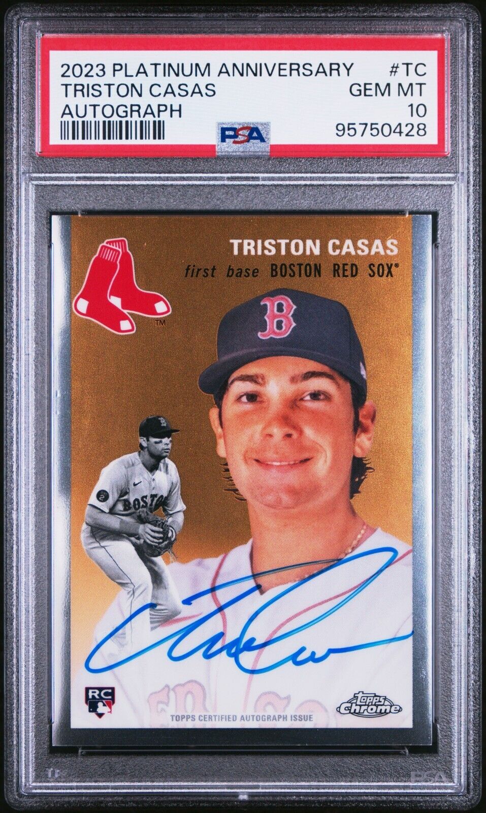 2023 TOPPS CHROME PLATINUM ANNIVERSARY AUTOGRAPHS TRISTON CASAS ROOKIE AUTO