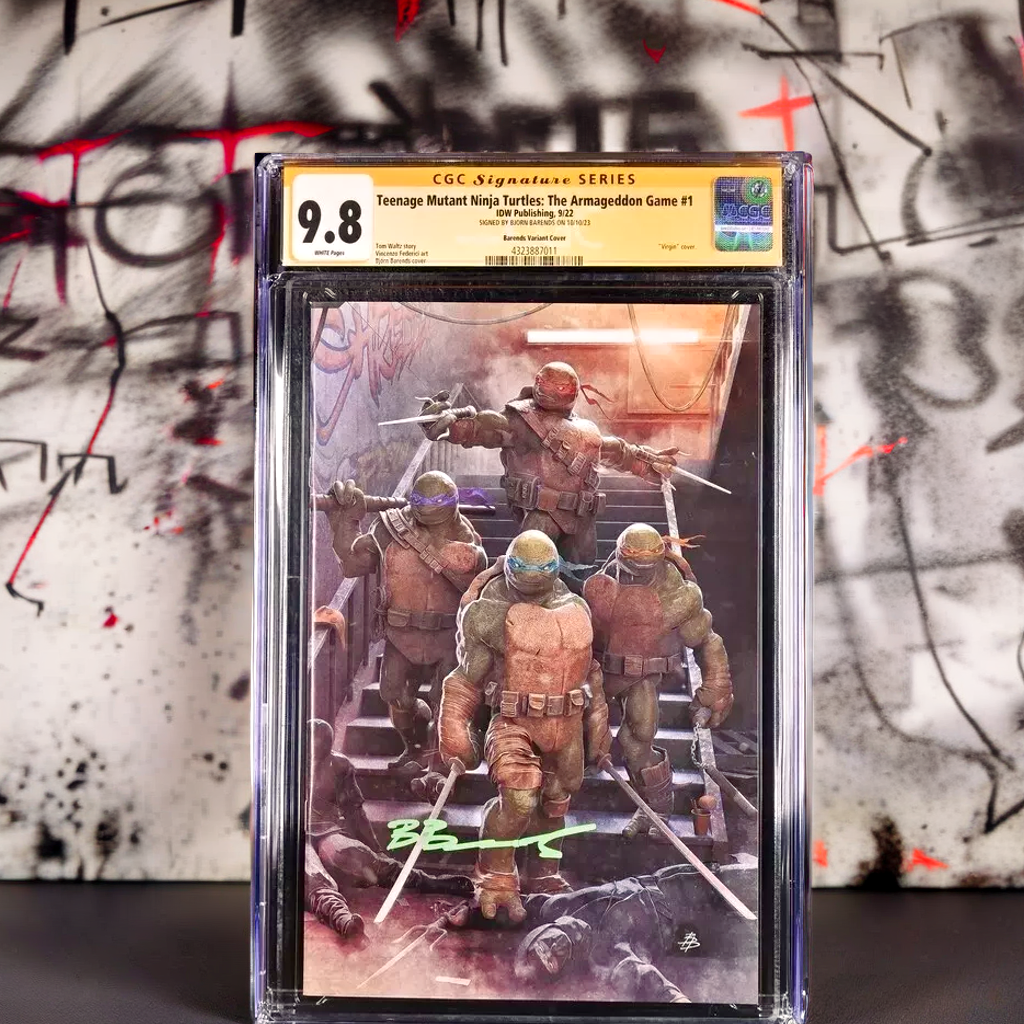 TMNT: The Armageddon Game #1 Signed by Barends, 9.8