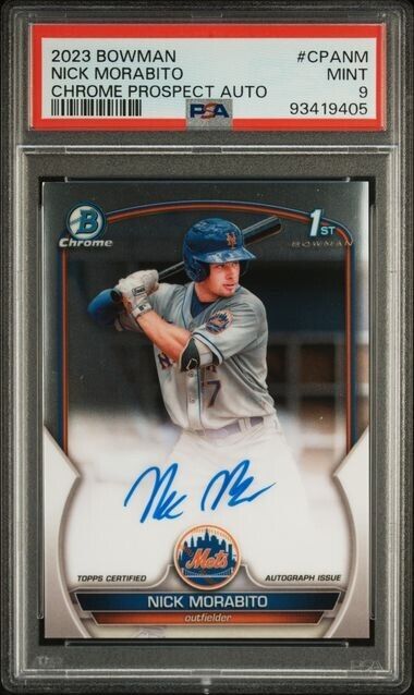 2023 BOWMAN CHROME PROSPECT AUTOGRAPHS Nick Morabito CPANM Mint 9