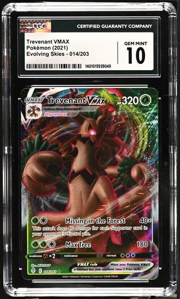 Pokemon Trevenant VMAX 014/203 Evolving Skies English UltraRare Gem Mint 10 2021