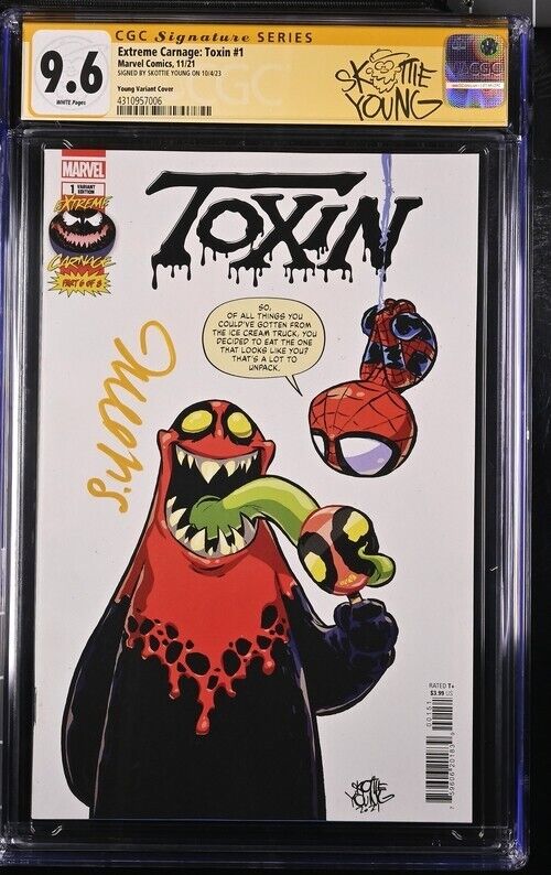 Extreme Carnage: Toxin 1 11/21 SIGNED BY SKOTTIE YOUNG Custom