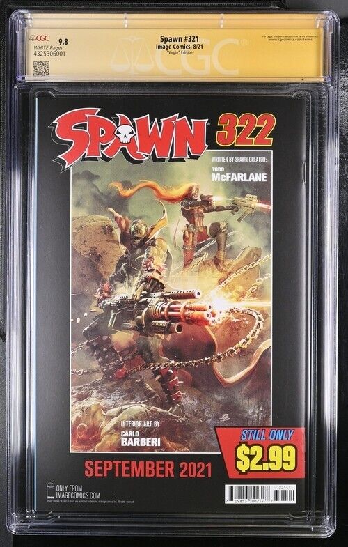 Spawn 321 Virgin Auto & Sketch by Bjorn Barends CGC 9.8