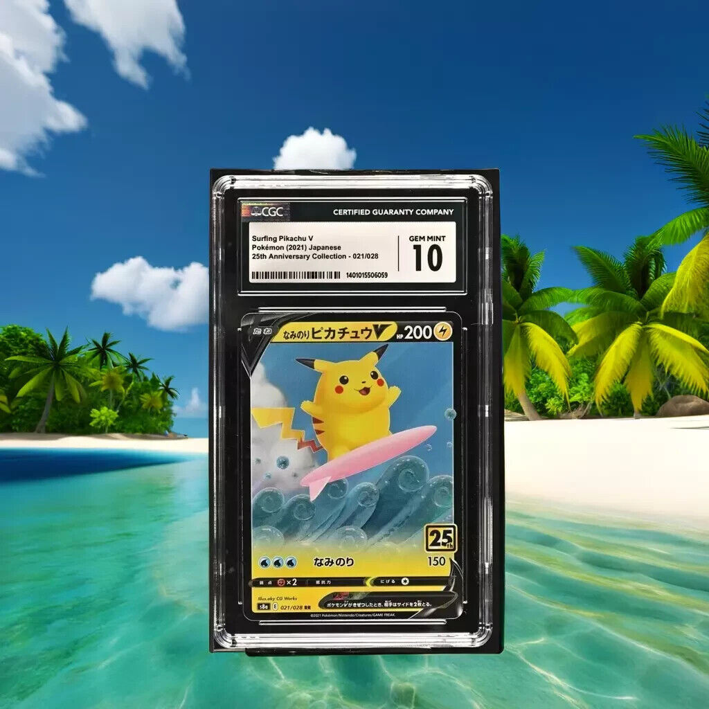 Pokemon Surfing Pikachu V 021/028 S8a Japanese Gem Mint 10 (2021)