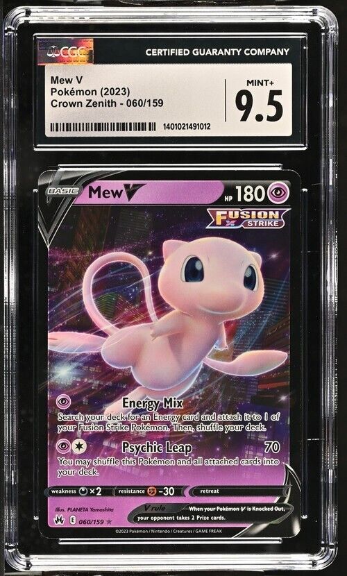 Pokemon Mew V 060/159 Crown Zenith English Mint+ 9.5 (2023)