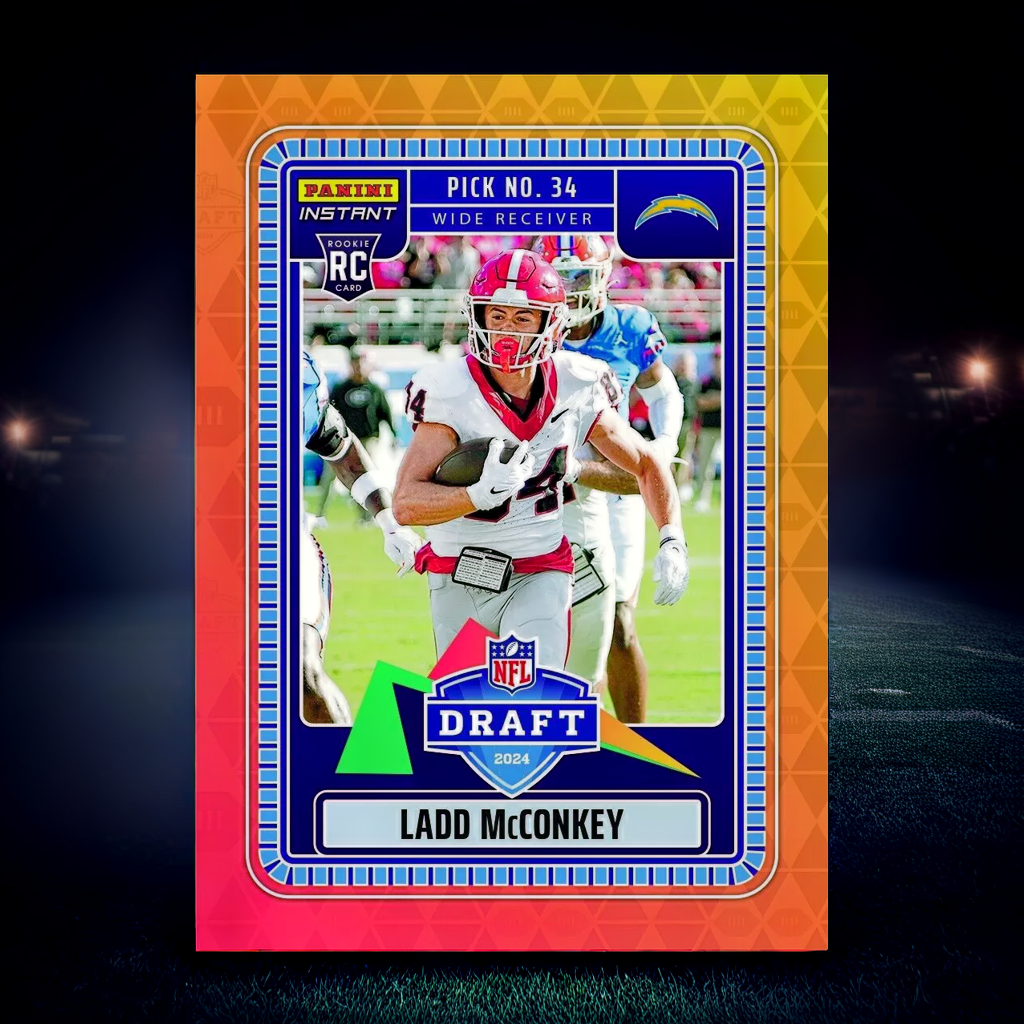 2024 Panini Instant NFL Ladd McConkey Draft Night SP Rookie Card /961