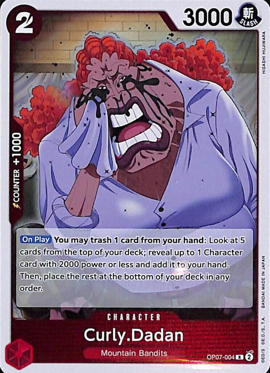 Curly.Dadan OP07-004 Parallel R Foil English One Piece Card Game