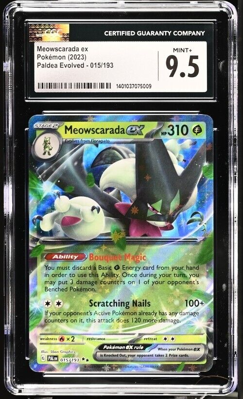 Pokemon Meowscarada ex 015/193 Paldea Evolved - PAL EN English Mint+ 9.5 (2023)