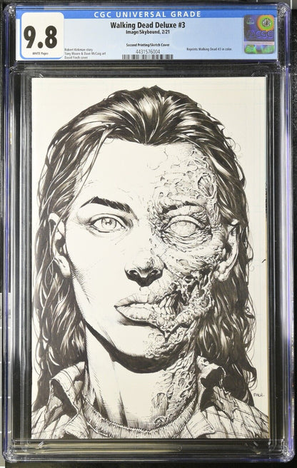 Walking Dead Deluxe #3 Second Printing/Sketch Cover CGC 9.8 (2021)