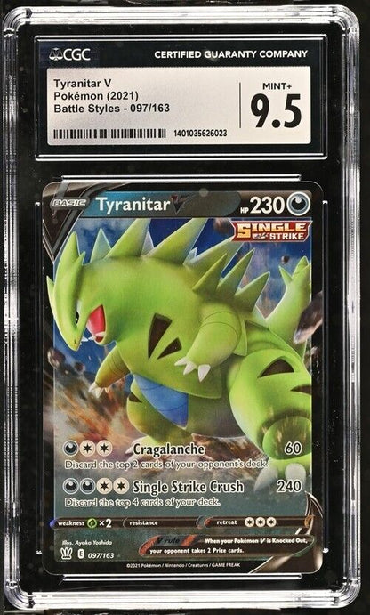 Pokemon Tyranitar V 097/163 Battle Styles English Mint+ 9.5 (2021)