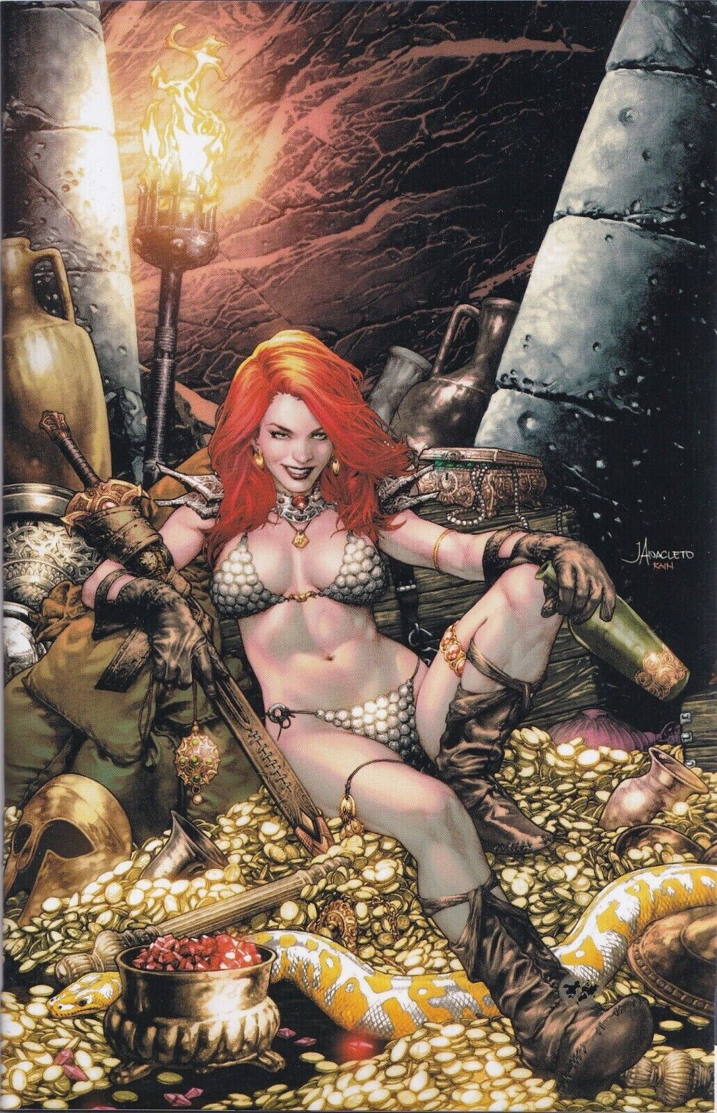 Immortal Red Sonja  #2 (Jay Anacleto Exclusive Virgin Variant)