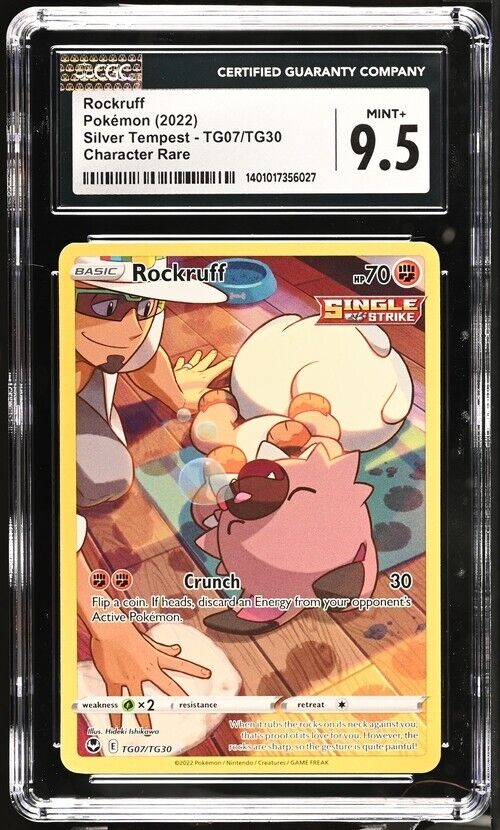 Pokemon Rockruff TG07/TG30 Silver Tempest English Character Rare Mint+ 9.5 2022