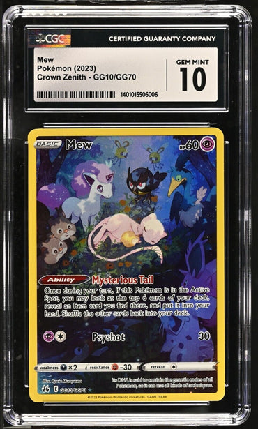 Pokemon Mew  GG10/GG70 Crown Zenith English Gem Mint 10 (2023)