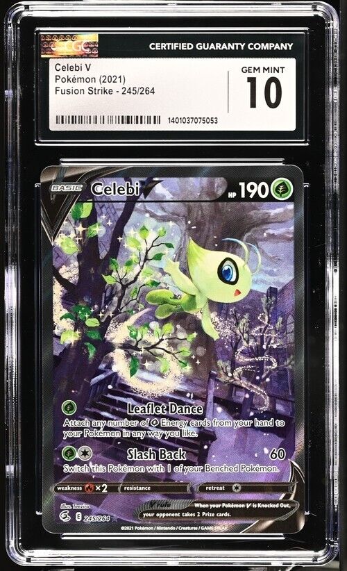 Pokemon Celebi V 245/264 Fusion Strike English Gem Mint 10 (2021)