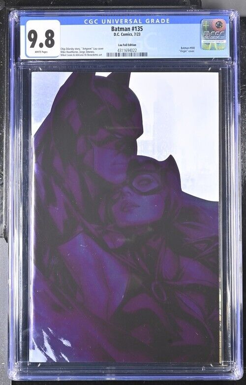 Batman #135 Artgerm Lau Foil Virgin 1:50 CGC 9.8  (2023)