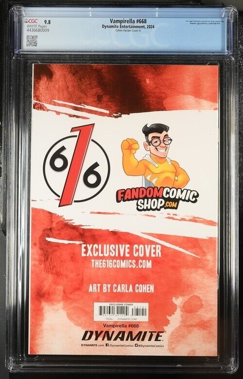 Vampirella #668 Cohen Variant Cover A CGC 9.8 2024