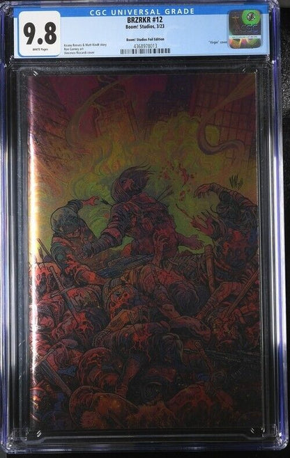 BRZRKR #12 - CGC 9.8 - Boom! Studios Foil Virgin Riccardi Variant (2023)