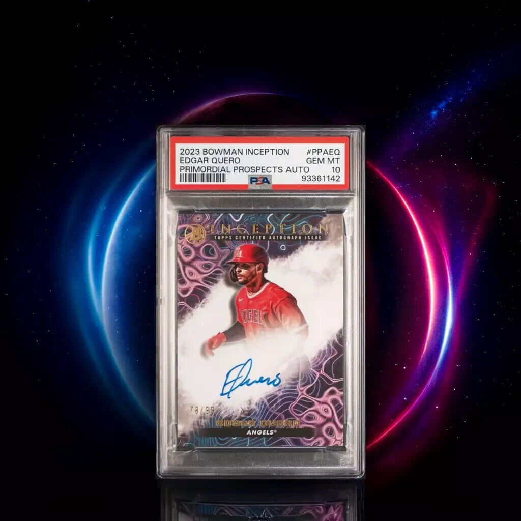 2023 BOWMAN INCEPTION PRIMORDIAL PROSPECTS AUTOGRAPH Edgar Quero /99 Gem Mint 10