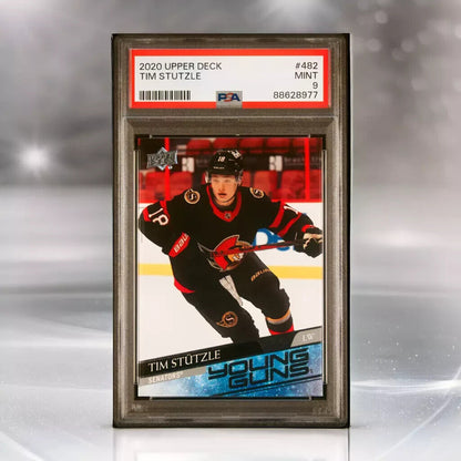 2020 UPPER DECK HOCKEY 482 TIM STUTZLE YOUNG GUNS PSA 9