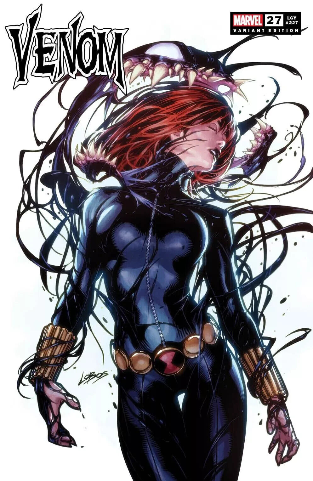 Venom #27 Lobos Exclusive Venomized Black Widow Variant A