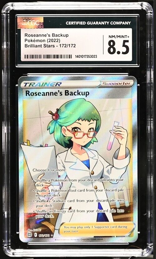 Pokemon Roseanne's Backup 172/172 Brilliant Stars English Ultra Rare 8.5 (2022)