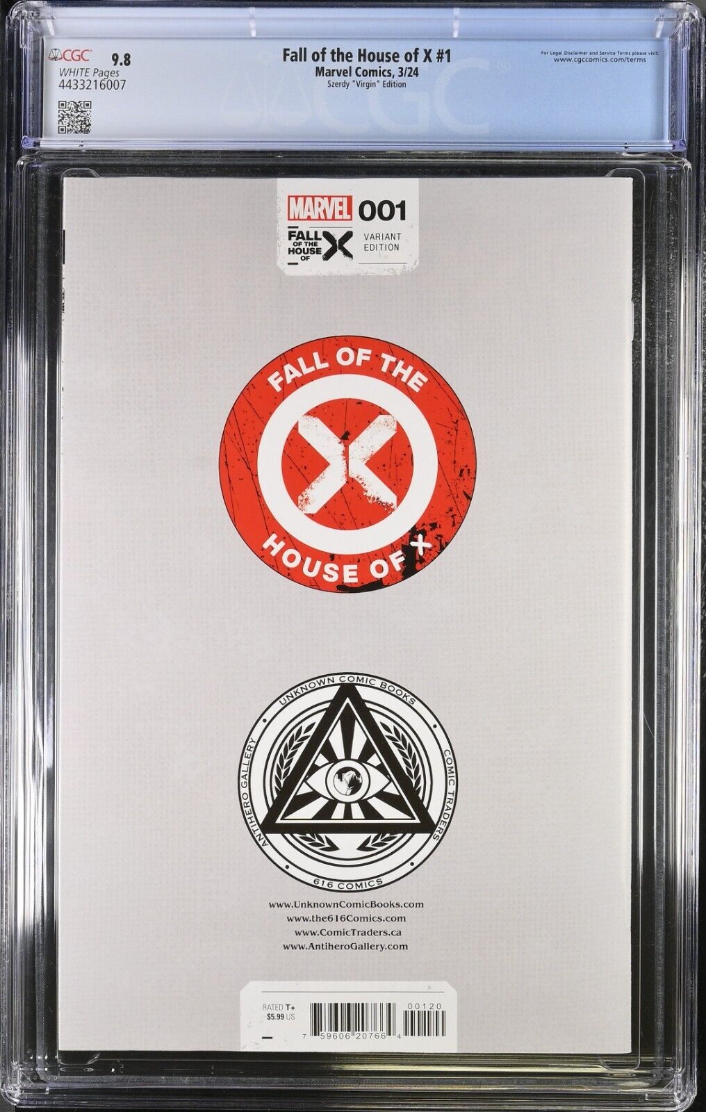 Fall of the House of X #1 Szerdy ""Virgin"" Edition CGC 9.8 (2024)