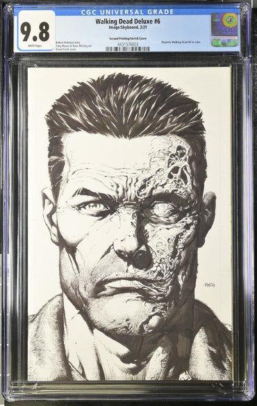 Walking Dead Deluxe #6 Second Printing/Sketch Cover CGC 9.8 (2021)