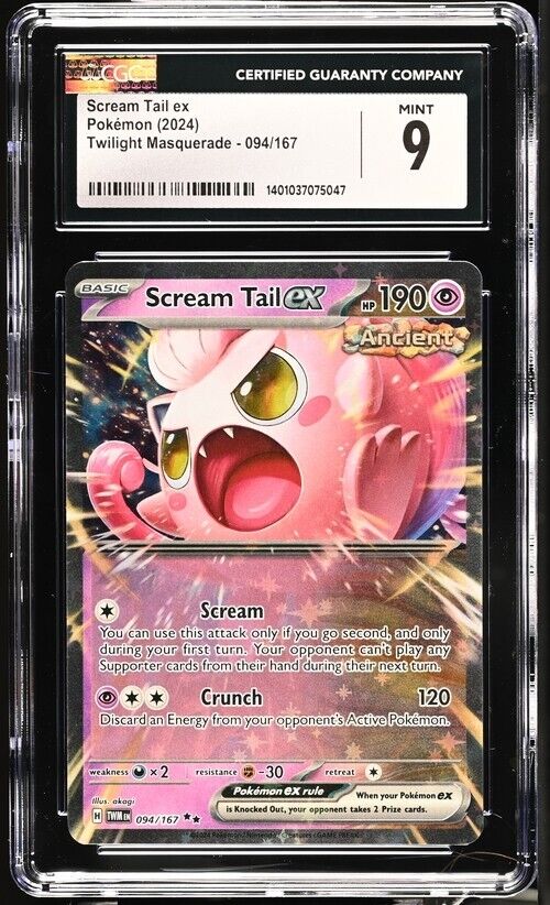 Pokemon Scream Tail ex 094/167 Twilight Masquerade - TWM EN English 9 (2024)