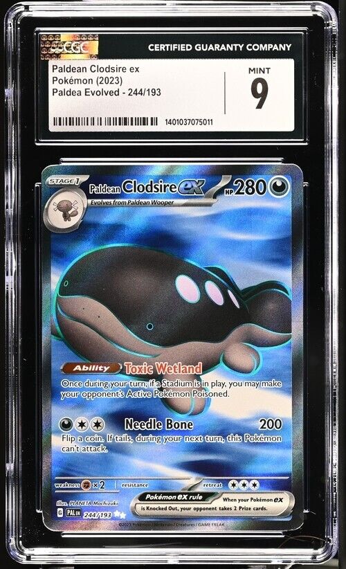 Pokemon Paldean Clodsire ex 244/193 Paldea Evolved - PAL EN English 9 (2023)