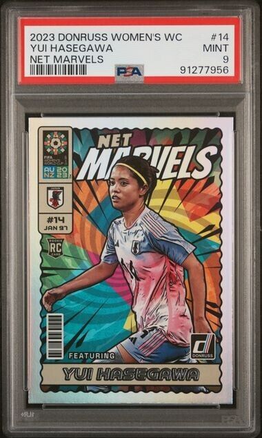 2023 PANINI DONRUSS FIFA WOMEN'S WORLD CUP NET MARVELS YUI HASEGAWA 14 PSA 9