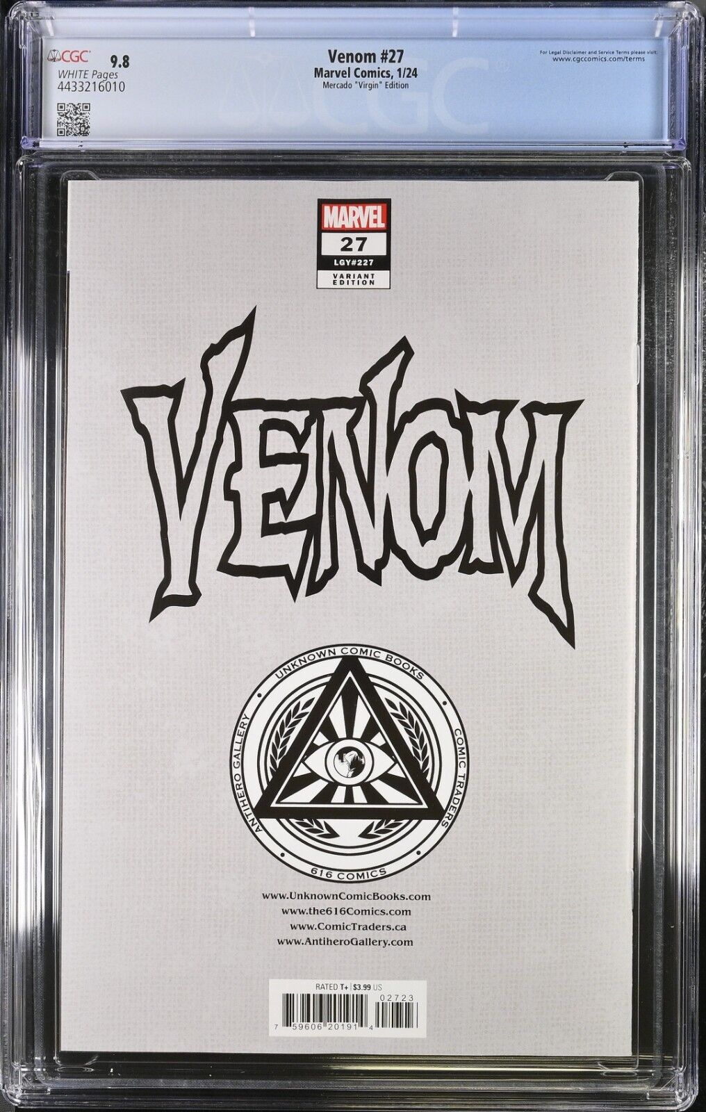 Venom #27 Mercado ""Virgin"" Edition CGC 9.8 (2024)