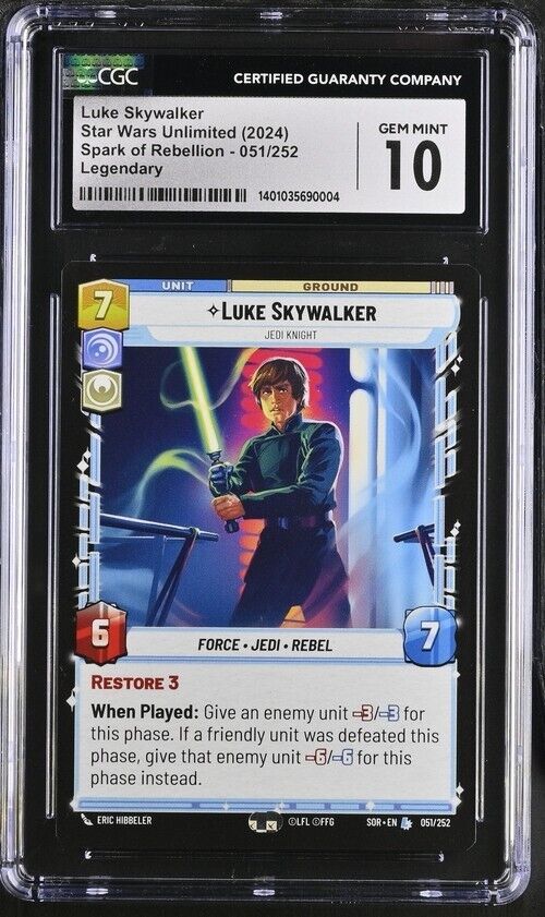 Star Wars Luke Skywalker 051/252 Spark of Rebellion English Gem Mint 10 (2024)