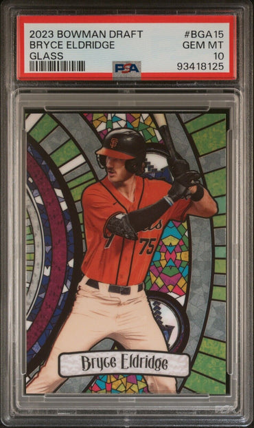 2023 BOWMAN DRAFT BOWMAN GLASS BGA15 BRYCE ELDRIDGE PSA 10