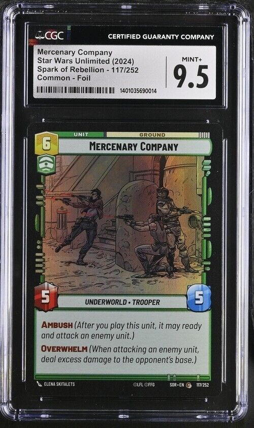 Star Wars Mercenary Company 117/252 Spark of Rebellion English Mint+ 9.5 (2024)