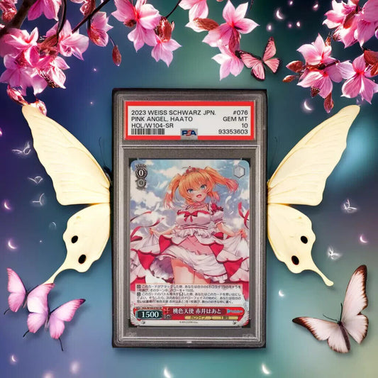 Weiss Schwarz Pink Angel Haato 076 HOL/W104-SR Gem Mint 10 (2023)