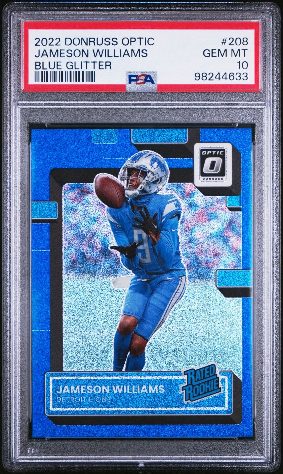 2022 PANINI DONRUSS OPTIC 208 JAMESON WILLIAMS BLUE GLITTER GEM MINT 10