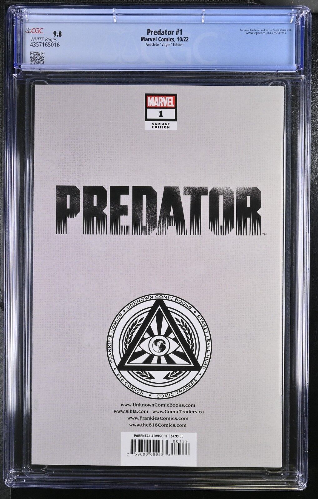 Predator #1 Anacleto Virgin Variant CGC 9.8