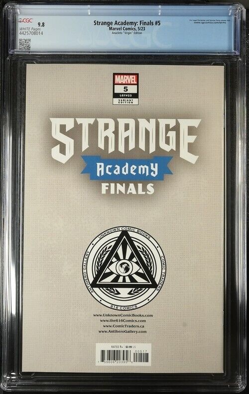 Strange Academy: Finals #5 Anacleto ""Virgin"" Edition CGC 9.8 (2023)