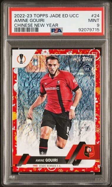 2022 TOPPS JADE EDITION UEFA AMINE GOUIRI 24 CHINESE NEW YEAR PSA 9 /150