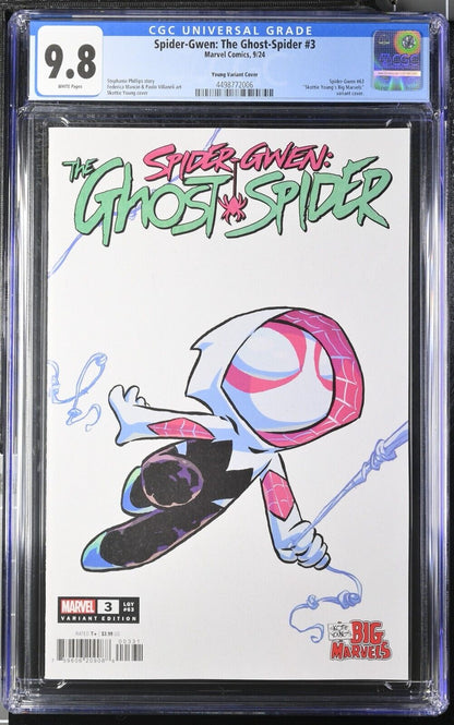 Spider-Gwen: The Ghost-Spider #3 Young Variant Cover CGC 9.8 (2024)