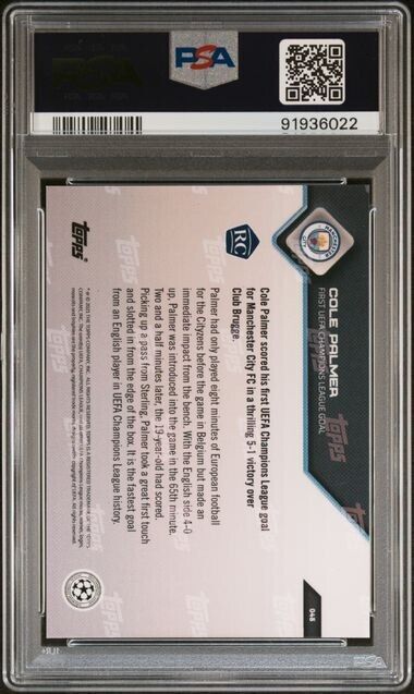 2021 TOPPS NOW UEFA CHAMPIONS LEAGUE COLE PALMER 48 PSA 9