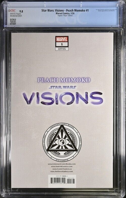 Star Wars: Visions - Peach Momoko #1 Yagawa "Virgin" Edition CGC 9.8 (2024)