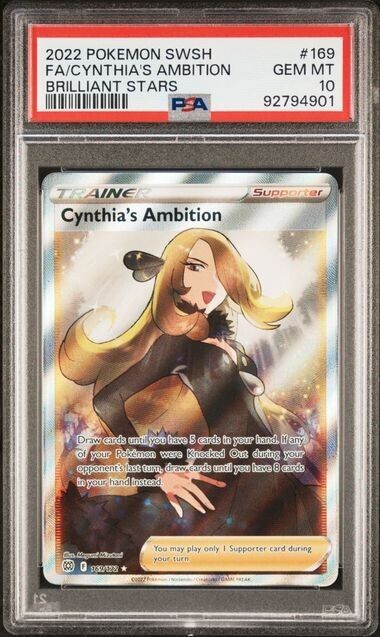 Pokemon Cynthia's Ambition 169 Battle Stars English Gem Mint 10 (2022)