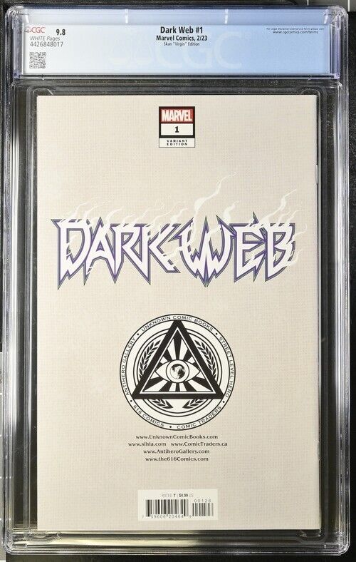 Dark Web #1 Skan "Virgin" Edition CGC 9.8 (2023)