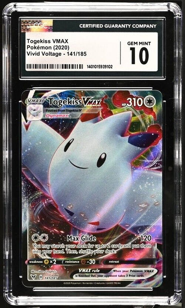 Pokemon Togekiss VMAX 141/185 Vivid Voltage English Gem Mint 10 (2020)