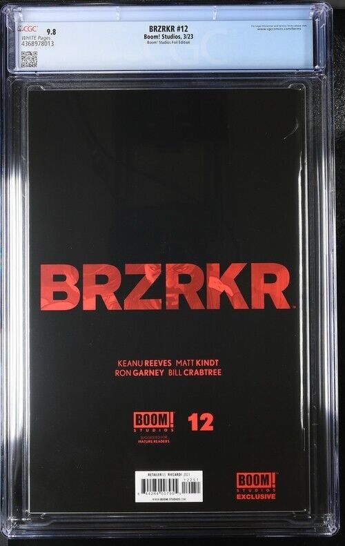 BRZRKR #12 - CGC 9.8 - Boom! Studios Foil Virgin Riccardi Variant (2023)