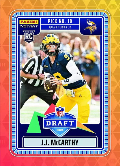 2024 Panini Instant J.J. McCarthy NFL Draft Night Rookie Card