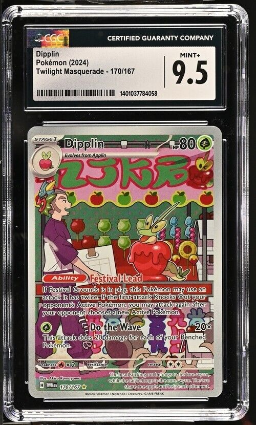 Pokemon Dipplin 170/167 Twilight Masquerade - TWM EN English Mint+ 9.5 (2024)