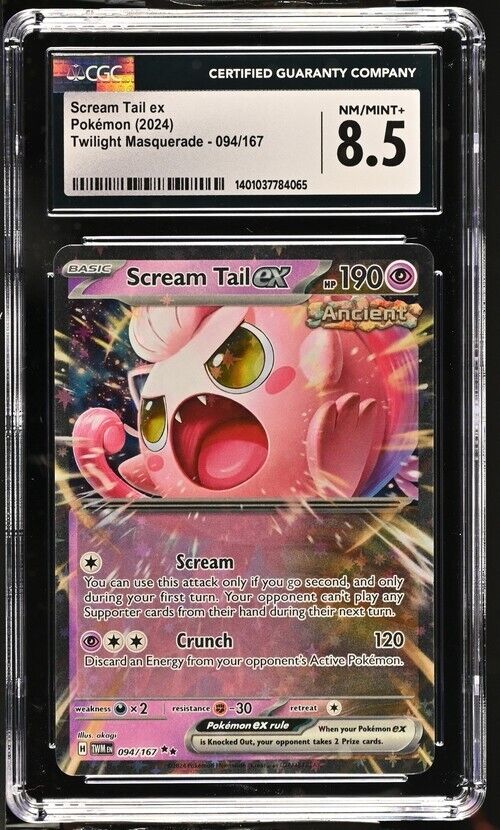 Pokemon Scream Tail ex 094/167 Twilight Masquerade - TWM EN 8.5 (2024)